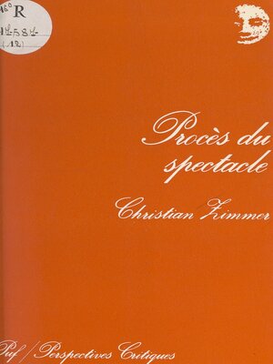 cover image of Procès du spectacle